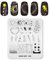 KADS Stern Nagelstempel Schablonen，Professonale Meteor Nagel Stamping Platte Für Kreative Maniküre Nagel Schblonen Platte Für DIY Nagel Kunst