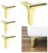 P17- Siena | Set 4 Füße + 16 Schrauben | Glänzendes Gold | Höhe 13 cm | Beine für Sofas, Möbel, Schränke, Sessel | Metallfüße für Modernes und Elegantes Design |