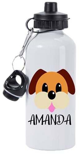 Pickhut Personalised Dog Water Bottle 500ml Back to School Gift for Kids