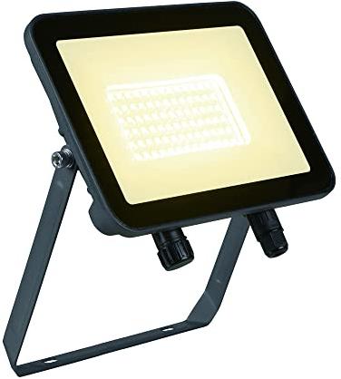 SLV Wand- und Deckenaufbauleuchte FLOODI L / Beleuchtung für Wände, Wege, Eingänge, LED Spot außen, Aufbau-Leuchte Outdoor, Gartenlampe, Decken-Strahler / IP65 3000K 48W 5150lm anthrazit