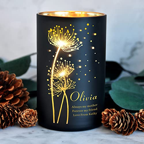 Personalised Candle Cedarwood Cinnamon Sandalwood Scented Candles Mothers Day Gifts Custom Gift for Birthday Anniversary Christmas Him Men Women up to 40 Hours Burn Time (Design 03)