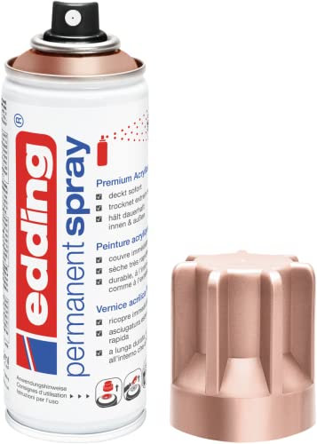 edding 5200 - Spray Permanente de Pintura Acrílica - 200 ml - Oro Rosa
