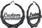 Custom4U Boucles d'oreilles Prénom Personnalisées Créoles Bambou Noir avec Noms Gravé pour Femme Fille