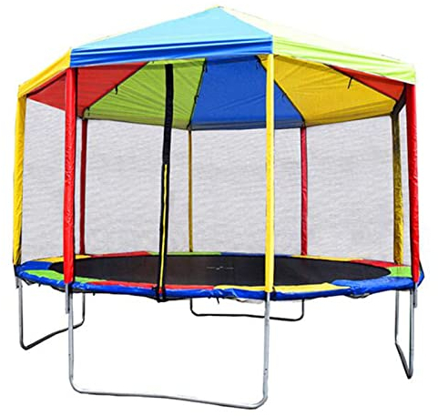 Swing Penguin Obere Abdeckung für Trampolin im Freien 6 Fuß 8 Fuß 10 Fuß 12 Fuß 14 Fuß 16 Fuß Hinterhof-Trampolin-Sonnenschutzabdeckung Nur Trampolin-Regenabdeckung ohne Rahmen (Größe : 8ft)