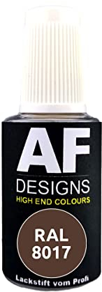 Alex Flittner Designs Lackstift RAL 8017 Schokoladenbraun stumpfmatt 20ml Reparaturstift Acryl Retuschierlack Reparaturlack Holz Metall Möbel Bad