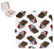 RODAILYCAY Jewelry Boxes for Women, Portable Display Storage Box, Chocolate Bar Cartoon Pattern PU Leather Jewellery Travel Organizer Case