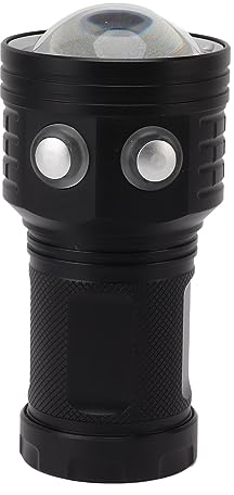 Fockety Tauchtaschenlampe, Professionell, 10.000 Lm Unterwasser-Videoleuchte IPX8 Wasserdicht 100 M Tauchlampe Aluminiumlegierung Unterwassertaschenlampe für Unterwassersport