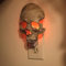 ViaGasaFamido Totenkopf-Lampe Gothic Dreifache Totenkopf-Gesichter LED-Schlafzimmerlampen Geschenke Dekorative Schreibtischlampe Nachttischlampe für Halloween Party Dekoration (EU-Stecker)