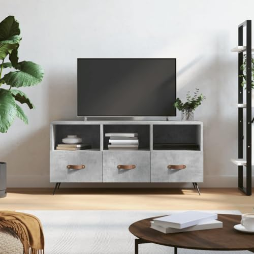 HEYBB TV-Schrank Betongrau 102x36x50 cm Holzwerkstoff Industrial Design Tv Board Holz