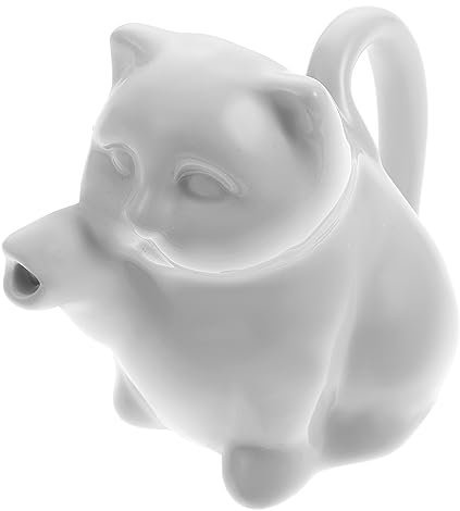 OUNONA Animal Milk Jug Creamer Cat Design 50ml Coffee Frothing Cup Smooth Surface Easy to Clean