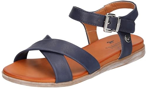 MUSTANG Sandales Mode Femme 1424-808, Pointure:39 EU, La Couleur:Bleu
