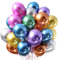 50 Stück Luftballons Bunt Metallic, Metallic Luftballons Bunt, 12 Zoll Luftballons Bunt, Metallicfarben Latex Ballons, Helium Ballons Bunt für Hochzeit Geburtstag Deko Baby Shower Partydeko