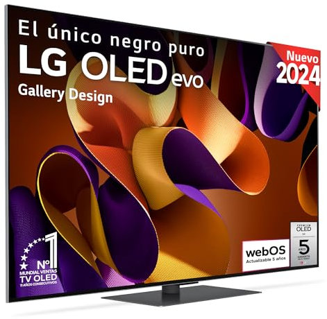 LG OLED65G46LS, 65, OLED EVO* 4K, Serie G4, Smart TV, WebOS24, Procesador a11, Dolby Vision, Dolby Atmos, webOS 24, 3840X2160,TV Gaming, 144 Hz, Negro
