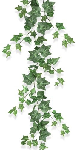 Edera Finta,Edera Artificiale,Edera Finta Pianta 180cm,Ghirlanda di Foglie di Edera Artificiale, Decorazioni,per Interni Esterni Casa Decorazione