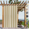 Lsjoaw Outdoorvorhänge 1Stück Outdoor Vorhang Wetterfest Sonnenschutz Gardinen Vorhang außen mit Ösen Curtains Sichtschutz Schutz für Terrasse Pergola Garten Pavillon (B254xH213CM) Creme Farben
