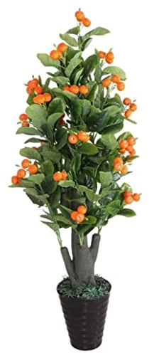 Zimmerpflanzen Groß Pflanze Bonsai Kumquat Roter Obstbaum Künstlicher Baum Plastiktopfkünstliche Pflanzen Für Zuhause Wohnzimmer Dekor Kunstpflanzen Aussenbereich