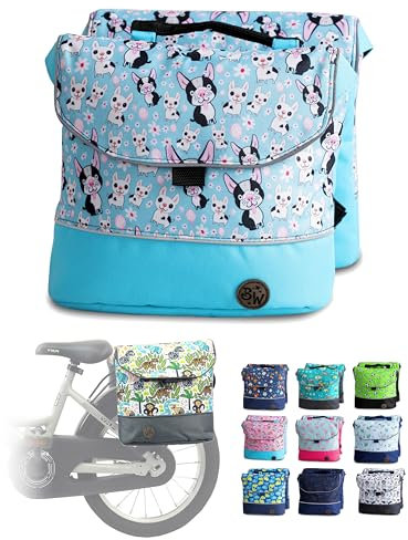BambiniWelt by Rafael K. Gepäcktasche – Wasserabweisende Gepäckträgertasche für Kinderfahrrad 18–24 Zoll – für alle PUKY und WOOM Räder – robuste Fahrradtasche, Farbe: Modell 6 (M1)