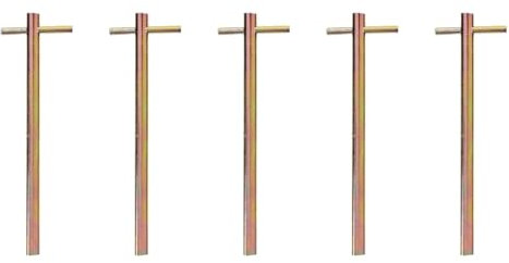 Lot de 5 clés de porte d'ascenseur triangulaires pour pompiers, clés de déverrouillage de porte d'urgence, clé pour chambre d'inspection d'ascenseur, clés de levage en fer galvanisé OSALADI