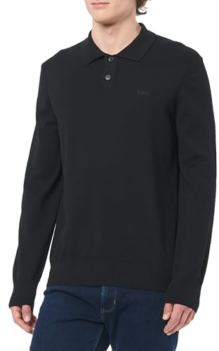 BOSS Men's Asac_pl Knitted Sweater, 001black, 3XL