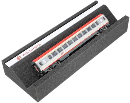 Feldherr H0 Lokliege 360x130x55mm - Magnetstreifen, PU-Schaum, Auflage 60x40mm - Professionelle Wartungsliege für Spur H0 Lokomotiven und Waggons