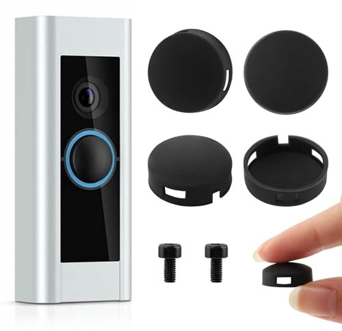 4 Pack Doorbell Button Replacement Premium Replacement Buttons Doorbell Pro Buttons Replacement Replacement Buttons for Video Doorbell Pro Repair Split Cracked Broken Button