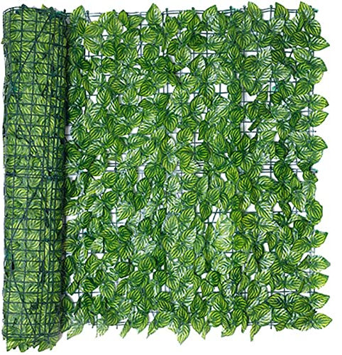 Künstlicher grüner Gartensichtschutzzaun, Rolle mit Wassermelonenblatt-Tarnmuster, schnelle Installation, wartungsarm, ideal für vorhandene Wände und Zäune