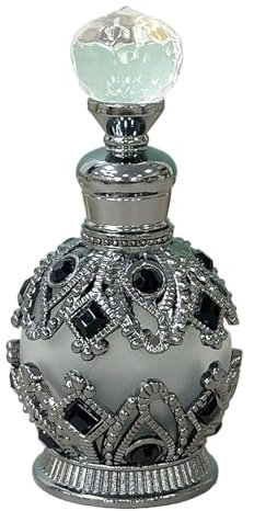 Bouteille de rechargeable, bouteilles de vides - Fine bouteille de brume incrustée avec bijoux, Luxurious Mist Soporter, conteneur de stockage décoratif, flacons de brume pour fumée