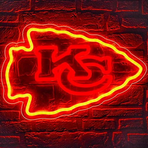 Football Neon Sign for Wall Decor Football Neon Light for Man Cave or Garage Birthday Gifts for Men with Rugby Team Logo Light Up Sign for Bar Dorm Party Game Room Size 16.1 * 10.6In(ZYLD058)