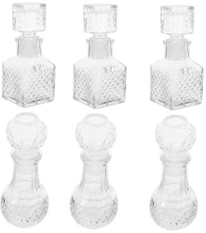 Cabilock Bouteille Dessai Élégante - Ensemble De 6 Verres À Whisky En Cristal Distributeur De Vin Portable Idéal Pour Les Mariages Et Les Célébrations