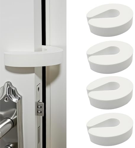 Tonsmile 4 Pack Door Finger Guards, White Foam Anti Door Slam Baby Child Safety Door Protector