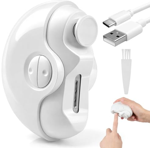 Cortaúñas Eléctrico 2025 para Personas Mayores, Bebés, Niños y Adultos con 3 Velocidades Ajustables, Luz LED, Lima y Pulidora de Uñas Eléctrica con Recipiente Colector, Seguro y Portátil (Blanco)