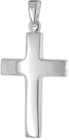 trendor Kreuz-Anhänger für Herren Silber 925 rhodiniert 27 mm 21641 | zeitloses Schmuckstück für Männer, maskulines Accessoire,