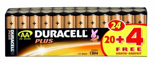 Duracell Pile Plus Mignon AA 20 + 4 gratis (confezione speciale)