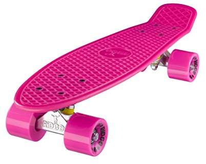 Ridge Retro Skateboard Mini Cruiser, rosa/rosa, 22 Zoll