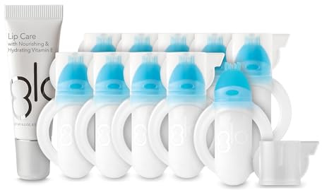 GLO Science Teeth Whitening Gel – 6% Hydrogen Peroxide – Clinically Proven, Fast & Safe for Sensitive Teeth – Includes 10 Gel Vials & 1 Lip Care