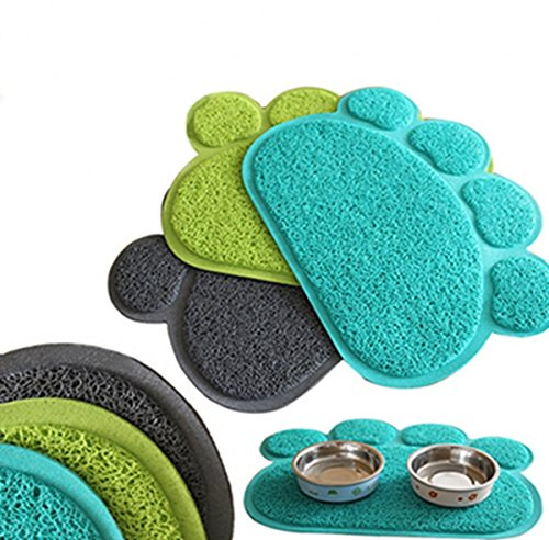 Napfunterlage Hund + Katze Hundenapf Unterlage für Näpfe Katzennapf (türkis, 30cm x 36cm)