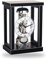 Hermle Hochwertige mechanische Tischuhr mit Schlüsselaufzug Schwarz 27cm- 23056-740791