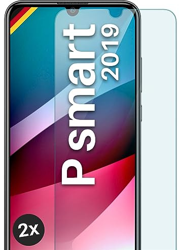 moex Schutzfolie für Huawei P smart 2019 Glas 9H Härte, gehärtetes Schutzglas, Panzer Schutz Glas Displayschutz Folie, kompatibel mit jeder Handy Hülle, ShockProtect 2 Stück