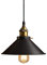 iDEGU Retro Pendelleuchte, Vintage Industrial Kronleuchter Metall E27 Deckenleuchte Lampenschirm Design Edison Lampe Hängelampe für Küche Esszimmer Café Bar Restaurant Schwarz 26 cm