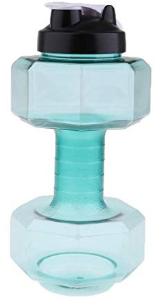 Tubayia 2500ml Hantelform Kunststoff Wasserflasche Trinkflasche für Fitness Sport Camping Wandern (Grün)