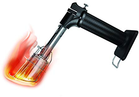 Gastro-Gasbrenner 1100°C mit Aufsatz zur besseren Hitzeverteilung, Nachfüllbar, zum Veredeln von Fleisch, Fisch und andere kulinarischen Speisen