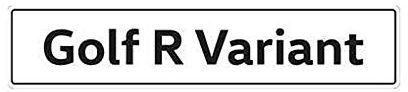 Volkswagen 5G9071801C License Plate Number Plate with Golf R Variant Lettering