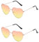 Jieddey Herz Sonnenbrille,2 PCS Hippy Specs Brille Hippie Brille Metallrahmen Retro Vintage Sonnenbrille für Frauen Damen Mädchen Festival 60er 70er Jahre Hippie Phantasie Kostüm Accessoire Gold