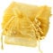 Naler 120 x Organzasäckchen Gold Organzabeutel Organza Schmuck Säckchen Geschenktüten für Verpackung, 7 x 9 cm
