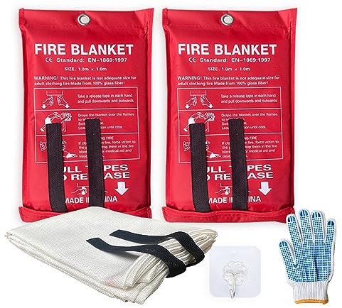Manta ignífuga para el hogar, XXL, 79 x 79 pulgadas, manta ignífuga, manta ignífuga, refugio de incendios, gran supresión, fibra de vidrio, cocina, hogar, restaurante, casa, a prueba de fuego,