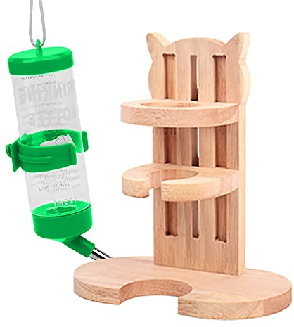 ALXFFBN Water Bottle with Stand for Small pet Rodents, Hamster Water Dispenser with Stand Pet Auto Dispenser with Base Auto Dispenser for Small Animals(Random color of water cup)