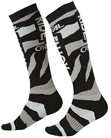 O'NEAL | Mountainbike Motocross Socken | MTB Downhill Freeride | Schweißabsorbierend, Verstärkter Fersen & Sohlenbereich | Pro MX ZoO'NEAL V.22 Socken | Unisex | Erwachsene | Schwarz Weiß | One Size