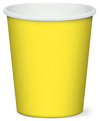 1600 bicchieri WEBIO BICCHIERE Bicchierini di carta da caffè in Cartoncino per bevande calde 75ml colore Giallo