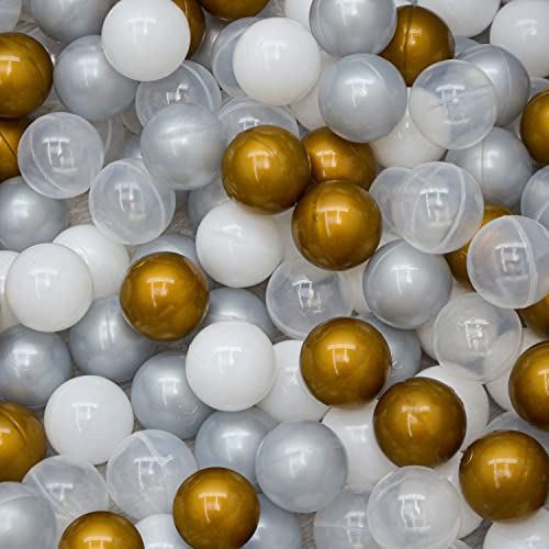 Littletom 200 Bälle für Bällebad Baby - Bunte Plastik Bälle Kinder Spielbälle - Babyball zum Greifen - Plastikbälle für Bällchenbad Hüpfburg Bällepool - Spielzeug Set für Trampolin Spielzelt Laufstall