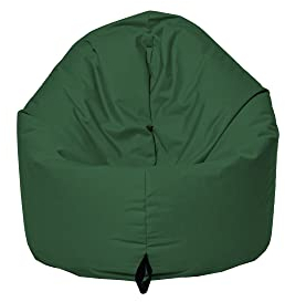 MB MILLINDABAG 2 in 1 Sitzsack für Kinder Jugendliche und Erwachsene Beanbag Sessel Kissen Indoor & Outdoor Gaminggeignet & bereits gefüllt Sitzkissen Bodenkissen (Dunkelgrün, Durchmesser: 125 cm)
